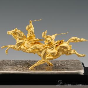 純金 高台猪口 霰 100g 単品 ( 木札名入れ有料 高級 コレクション 美術