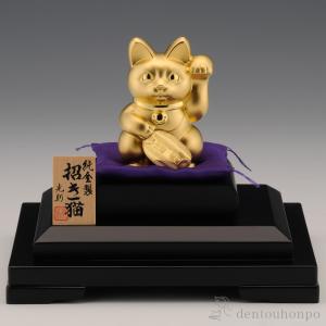 純金 招き猫 〈単品〉 50g ( 木札名入れ...の詳細画像1