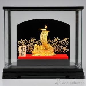 純金 吉祥宝船 100g ( 木札名入れ有料 高級 コレクション 美術品 工芸品 伝統 東京銀器（金工芸） 周年 創立 上場 竣工 開店 事務所移転 開業 )