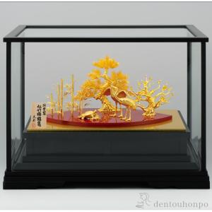 純金 松竹梅鶴亀 C 150g ( 木札名入れ有料 高級 コレクション 美術品 工芸品 伝統 東京銀器（金工芸） 周年 創立 上場 竣工 開店 事務所移転 開業 )