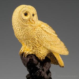純金 フクロウ A 200g ( 木札名入れ有...の詳細画像1