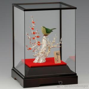 純金 梅にうぐいす 彩色 60g ( 木札名入...の詳細画像1