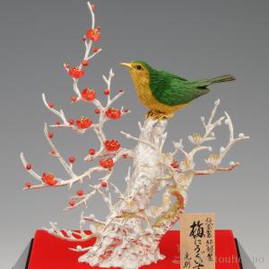 純金 梅にうぐいす 彩色 60g ( 木札名入...の詳細画像2