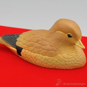 純金 おしどり 彩色 45g ( 木札名入れ有...の詳細画像2