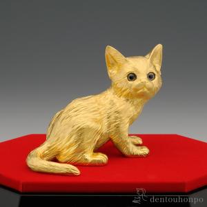 純金 愛猫 B 50g ( 木札名入れ有料 高...の詳細画像1
