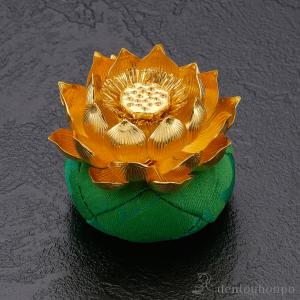 純金 蓮飾り 2寸・40g ( 光則（金工芸） 木札名入れ有料 お寺 仏壇