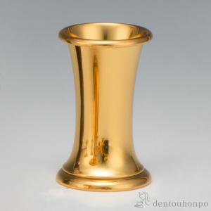 純金 花立 130g 単品 ( 木札名入れ有料 お寺 仏壇 ブランド おすすめ 人気 東京銀器（金工芸） プレゼント お祝い お返し お礼 令和 海外 日本 男性 )