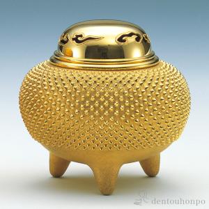 純金 香炉 龍 B 400g 2.5号 ( 木札名入れ有料 お寺 仏壇 ブランド おすすめ 人気 東京銀器（金工芸） プレゼント お祝い お返し お礼 令和 海外 日本 男性 )