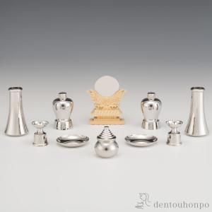 純プラチナ 神具揃 1215g ( 木札名入れ有料 神社 神道 ブランド おすすめ 人気 東京銀器（金工芸） プレゼント お祝い お返し お礼 令和 海外 日本 男性 )