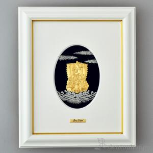 純金/純銀 アートレリーフ 宝来七福神 9g ( 額縁 飾り フレーム 人気 おすすめ 東京銀器（金工芸） 周年 創立 上場 竣工 誕生日プレゼント 還暦祝い )