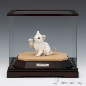 銀製 幸猫 140g ( 木札名入れ有料 高級 ...の商品画像