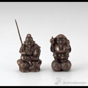 大黒様の置物／二俵大黒12号 高岡銅器／送料無料 : 檜屋美術館 - 通販