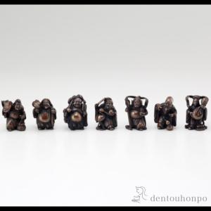 九谷焼 小槌 恵比寿大黒 7号 房・布団付 ( 木札名入れ有料 退職祝い