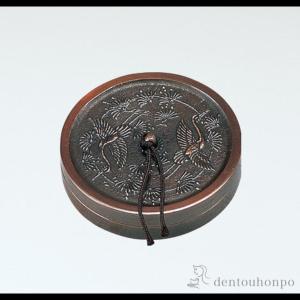 銅製 肉池 双鶴 青銅色 ( 退職祝い 定年 ケース 高級 人気 お土産