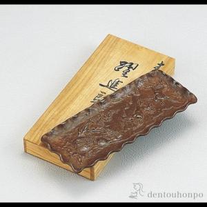 銅製 ペン皿 松鶴文 ( 退職祝い 定年 高級 万年筆 鉛筆 水性 油性 高岡