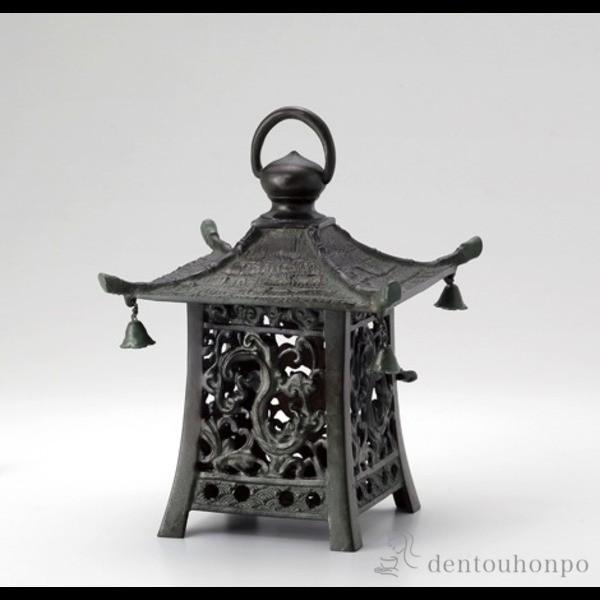 銅製 四角竜灯籠 クサリ付き ( 木札名入れ有料 灯篭 灯ろう 燈籠 とうろう 人気 高岡銅器 結婚...