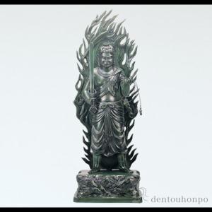 銅製 不動明王 60号 ( 木札名入れ有料 仏像 お寺 日本 屋外 屋内 高岡