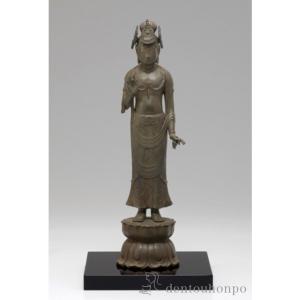 仏像 普賢菩薩 選べる3色／古美金／古美青銅／古美茶 15cm ( 木札名