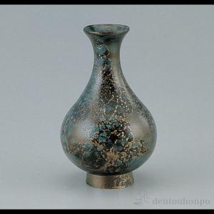 九谷焼 花瓶 金雲木立 8号 ( 木箱名入れ有料 木札名入れ有料 退職祝い