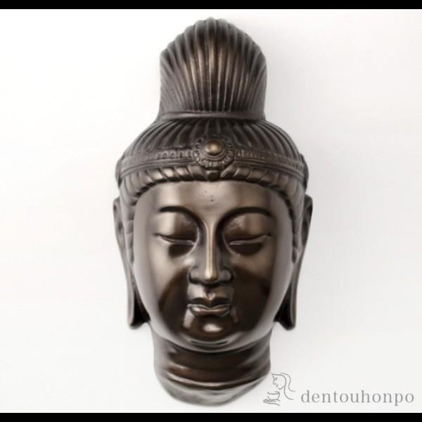 月光菩薩 鉄製 大 ( 木札名入れ有料 退職祝い 定年 おめん 御面 お土産 人気 おすすめ 高岡銅...