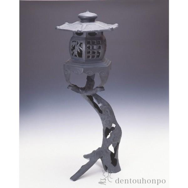 古木燈籠 鉄製 青黒色 小 ( 木札名入れ有料 退職祝い 定年 灯篭 灯ろう 燈籠 とうろう 人気 ...