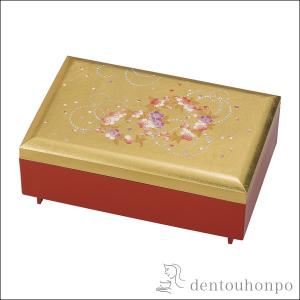 ⭐︎新品・高級40400円⭐︎螺鈿漆器（らでん）ジュエリーボックス　小物入れ 高岡漆器 螺鈿の透かし台付小箱 桜に樫鳥 朱 漆器 らでん 小物入れ