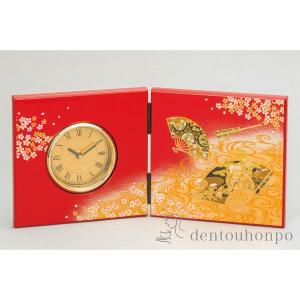 屏風時計 光琳梅 ( 名入れ有料 退職祝い 定年 置時計 置き時計