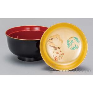 漆器　蓋付き椀　全7客　お椀　金縁　金彩色　お祝い椀　結納　お食い初め 雑煮椀 2客セット ゴールド シルバー蓋付き KIN GIN 金銀ペア お好み椀