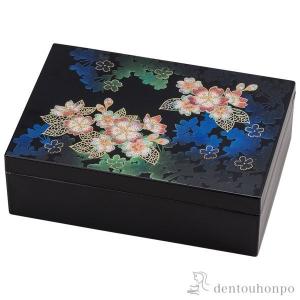 角宝石箱 吉祥鶴 黒 オルゴール付 ( 初任給 プレゼント 母の日
