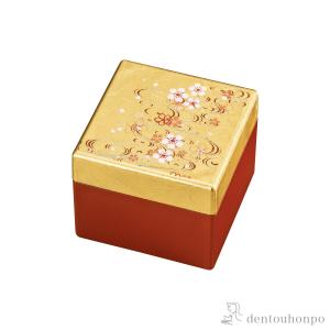 角宝石箱 桜川 オルゴール付 ( アクセサリー入れ 収納ボックス ケース BOX 宝物 山中漆器 結婚 出産 内祝い 引き出物 金婚式 誕生日プレゼント 還暦祝い )