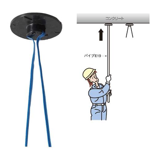 JAPPY 二重天井用 ケーブル支持材 パイピタ 青 接着剤固定タイプ (ビニタイ) PP19V-J...