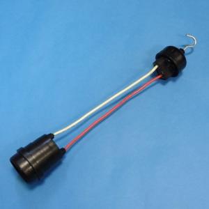 青山電陶 提灯用ソケット 66コネクター付 E26 ゴムソケット ヒートン付 ES26-06-66N (10本)