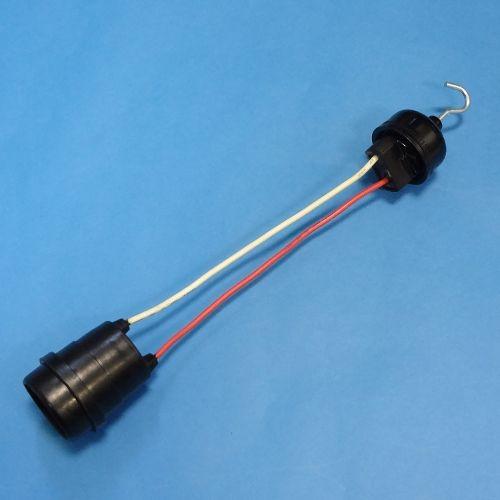 青山電陶 提灯用ソケット 66コネクター付 E26 ゴムソケット ヒートン付 ES26-06-66N...