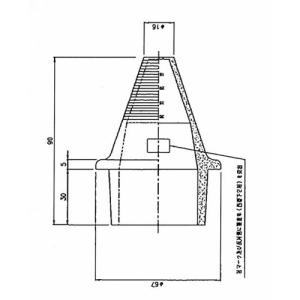 浅羽製作所 引上管キャップ 電力用 適用径53...の詳細画像1