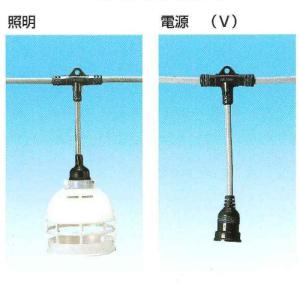 岡澤工業所 分岐ケーブル 電源 照明兼用 VCT3.5×3C 25m ソケット8個 電源2 TE-3-8-2V｜denzai-39