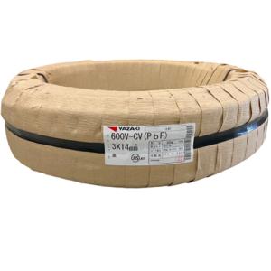 未使用品 16.ヤザキ YAZAKI 矢崎 600V-CV(PbF) 3×14mm2 50m 黒 未使用品 16.ヤザキ YAZAKI 矢崎 600V-CV(PbF) 3×14mm2 50m 黒