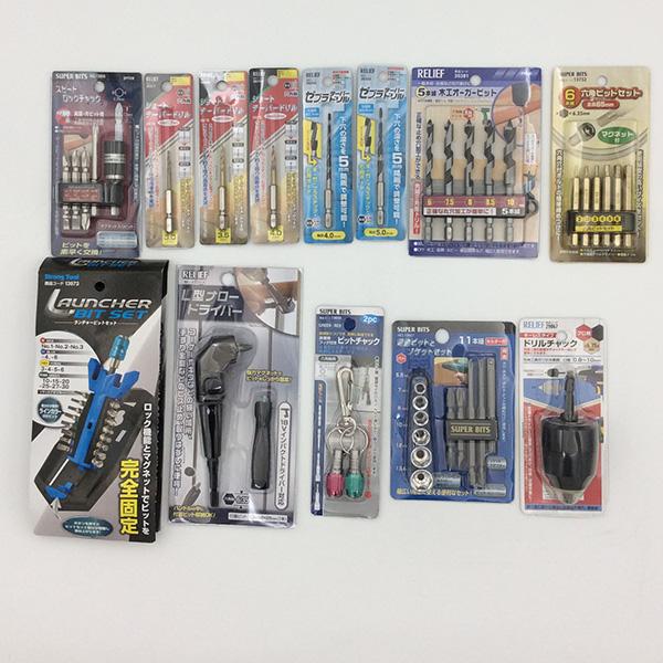 送料無料 ビット、ビットチャック セット ドライバービット 特殊ビット ドリル 六角 両頭 L型 木...