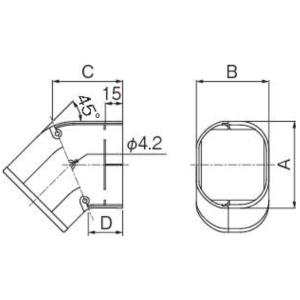 INABA 因幡電工 スリムダクトLD コーナ...の詳細画像1