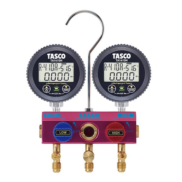 TASCO イチネンタスコ R32/R410A/R463A-J用ボールバルブ式デジタルゲージマニホー...