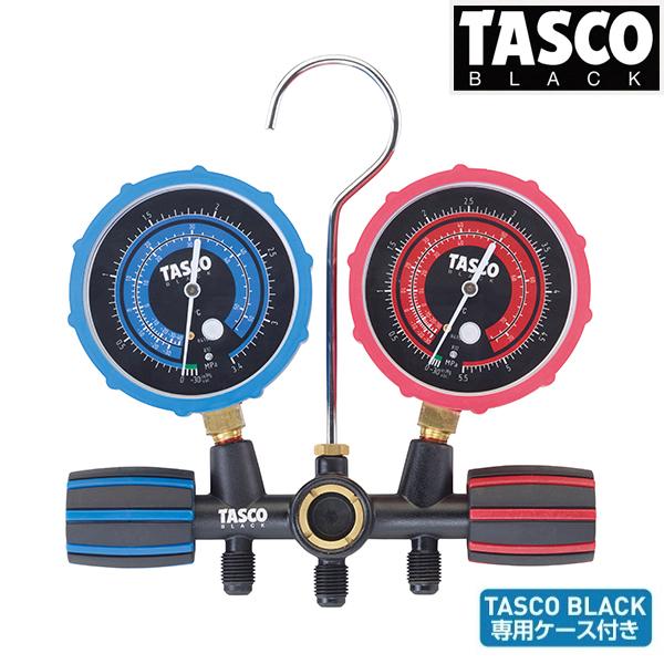 TASCO イチネンタスコ R410A/R32用サイトグラス付ゲージマニホールド TB122TA