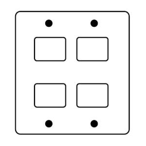 Panasonic パナソニック 新金属プレート 4コ用 WN7504