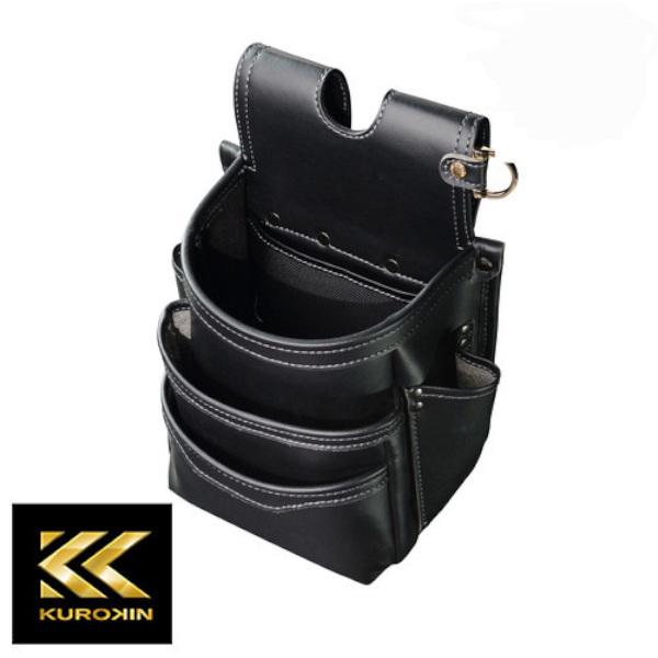 FUJIYA フジ矢 腰袋 3段 LIGHT PU LEATHER SERIES 黒金 KUROKI...