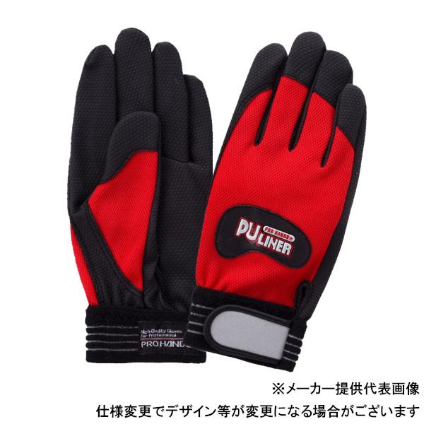 富士グローブ 合成皮革手袋 PUライナーアルファ レッド M 0771