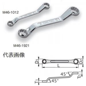 TONE 前田金属工業 ショートめがねレンチ 45° M46-1012｜denzai-com