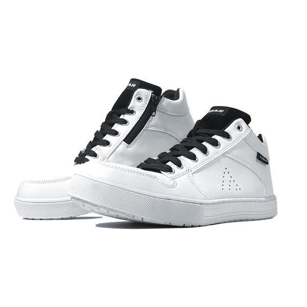 おたふく手袋 FUBARワークシューズ ミドルカット サイドファスナー ホワイト 28.0cm FB...