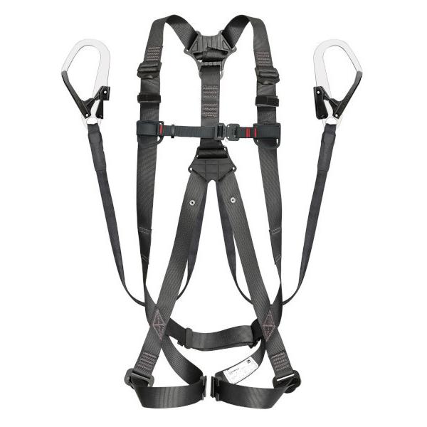 TAJIMA タジマ ハーネスGS 平ロープ ダブルL1セット 黒L A1GSLFR-WL1BK