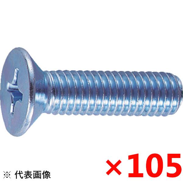 TRUSCO 皿頭小ネジ ユニクロ サイズM4X35 105本入 B020435