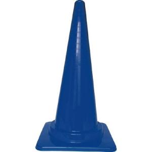 TRUSCO カラーコーン 幅380mmX高さ700mm ブルー TCCB