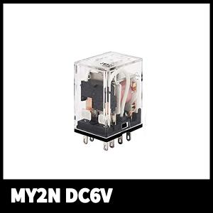 オムロン MY2N DC6V ミニパワーリレー 基準形 2極シングル接点 プラグイン端子 表示灯付