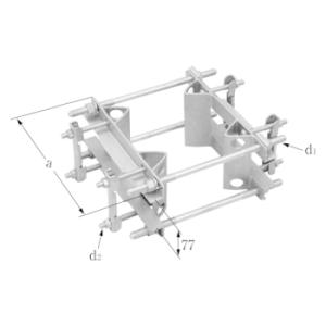 イワブチ SAS-19-DW 抱アーム用アームタイレス金物 190〜260φ｜denzai-net